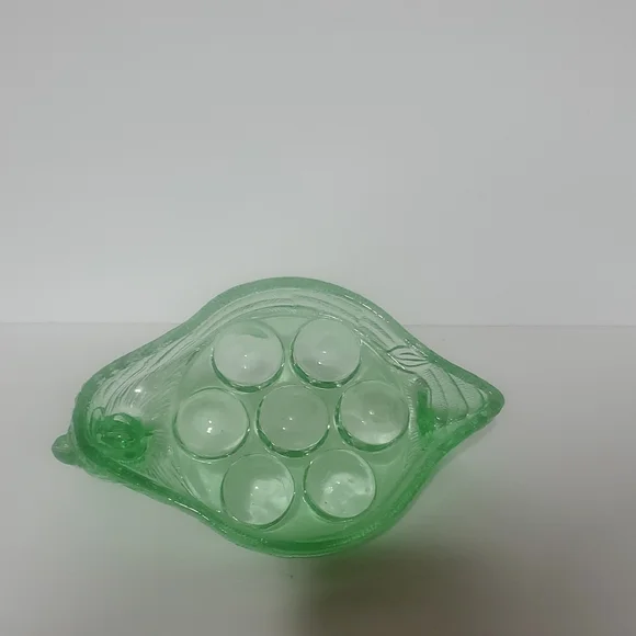 Green Glass Hen Egg Holder - Picture 5 of 5